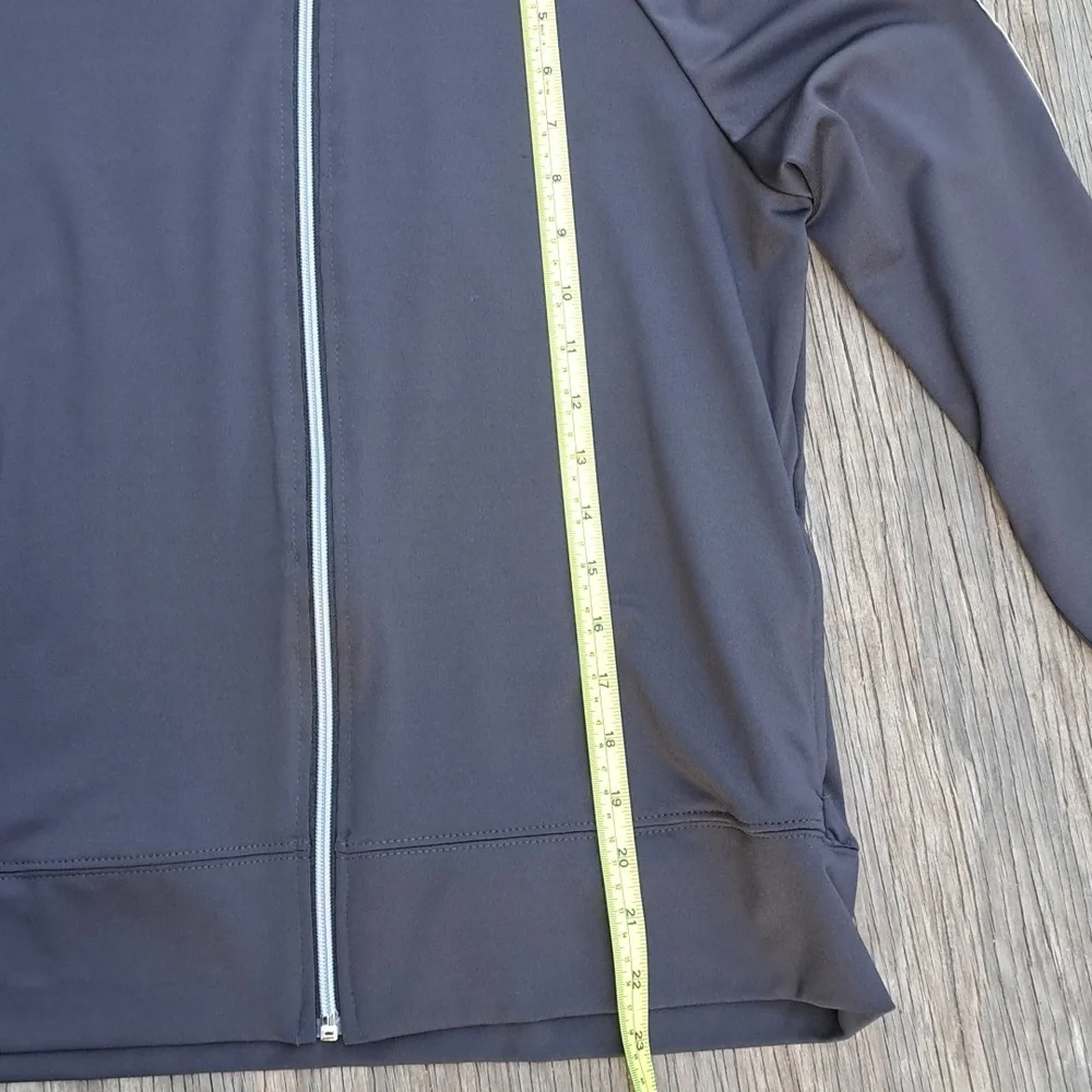 Active zipper front long sleeves side pockets athletic jacket M - Picture 6 of 6